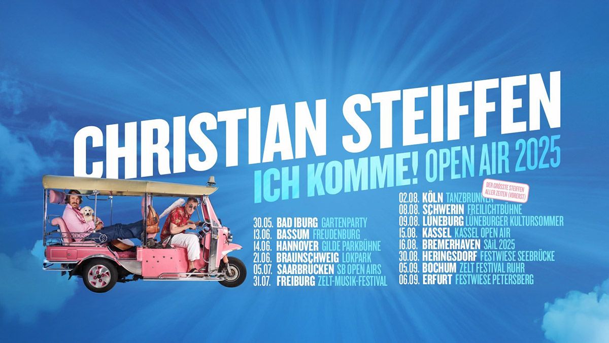 „Ich komme! Open Air“-Tour 2025: Christian Steiffen kommt und alle wollen dabei sein