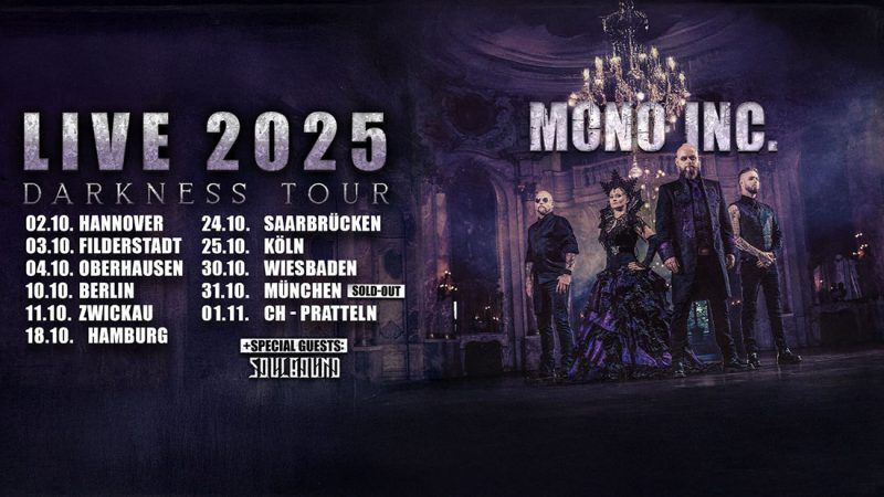 Mono Inc. gehen mit neuem Album auf Darkness-Tour 2025