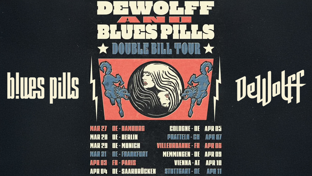 Blues Pills & Dewolff gehen 2026 auf Double Bill Tour