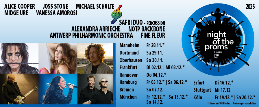 Night Of The Proms 2025 – Das Beste aus 300 Jahren populärer Musik.
