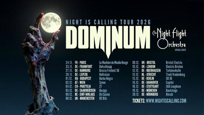 Wenn die Nacht ruft: Dominum kündigen „Night Is Calling Tour 2026“ für Europa an