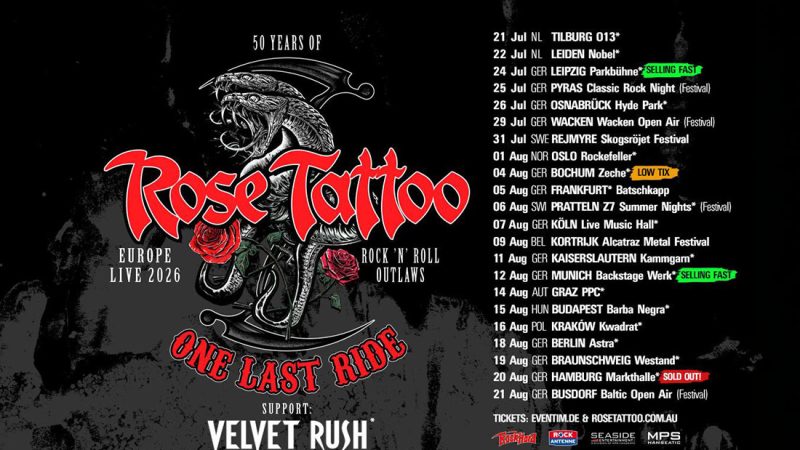 50 Jahre Rose Tattoo: Die letzte Europatour der Rock’n’Roll-Outlaws