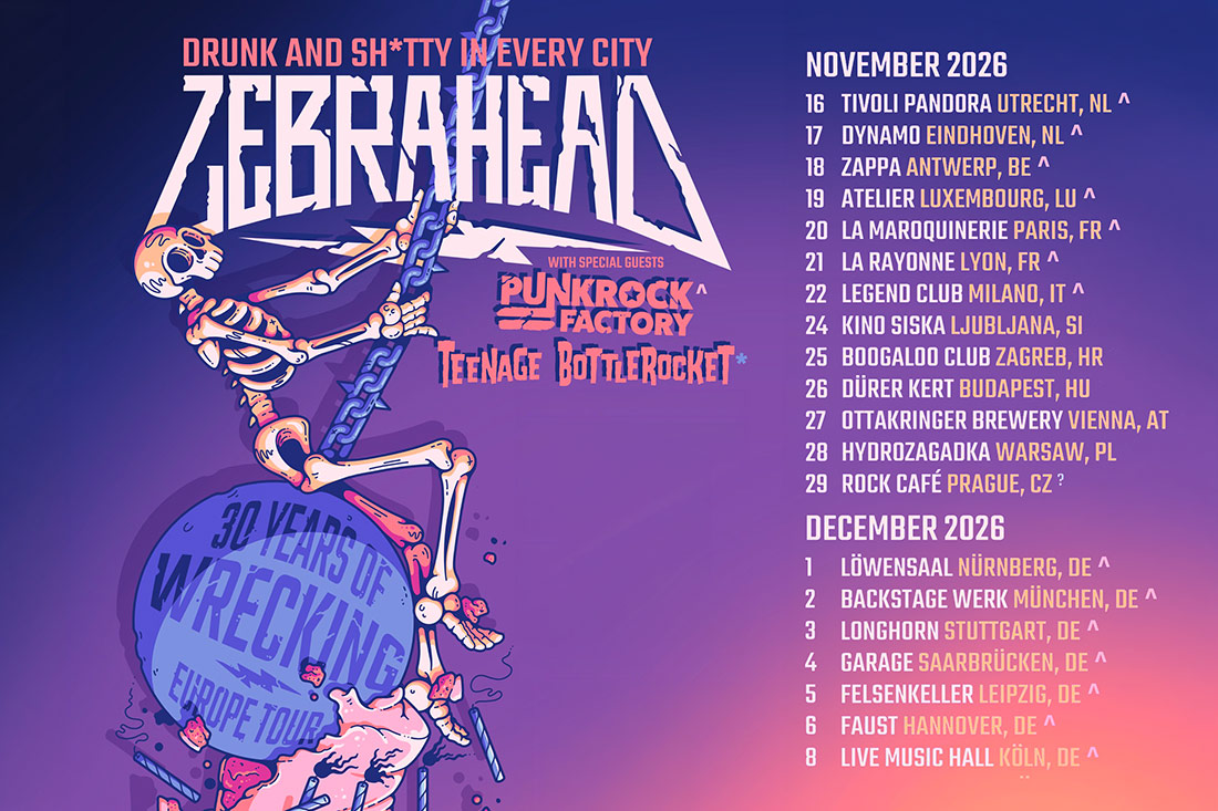 Zebrahead zelebrieren 30-jähriges Jubiläum mit großer Deutschlandtour