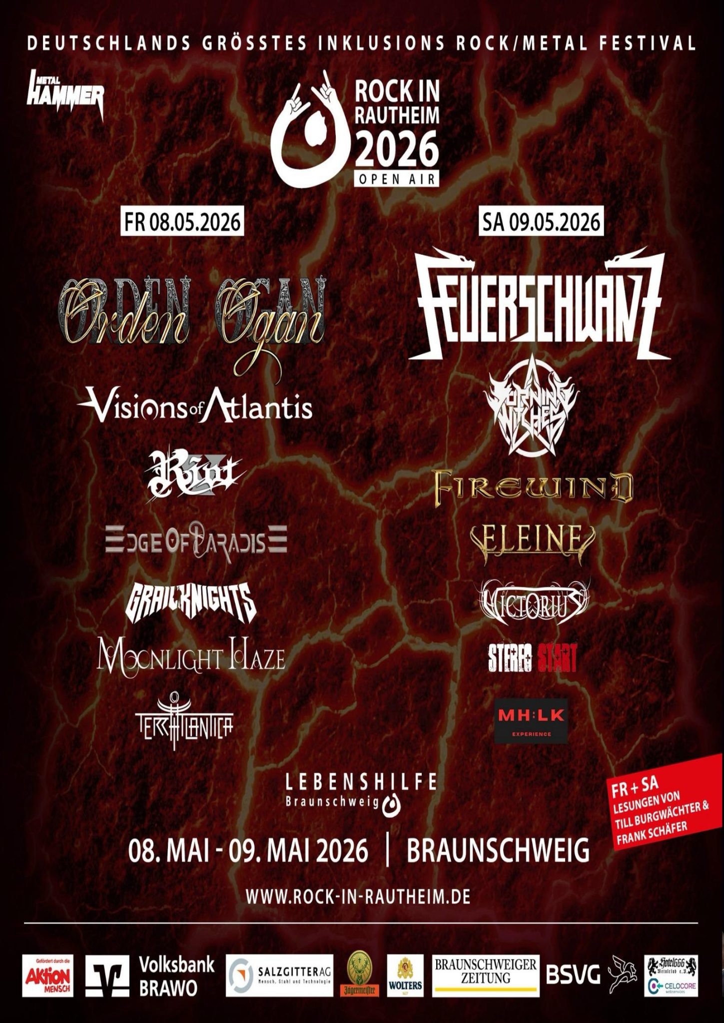 Deutschlands größtes Inklusions Rock/Metal Festival Rock in Rautheim geht am 08./09. Mai 2026 in die nächste Runde.