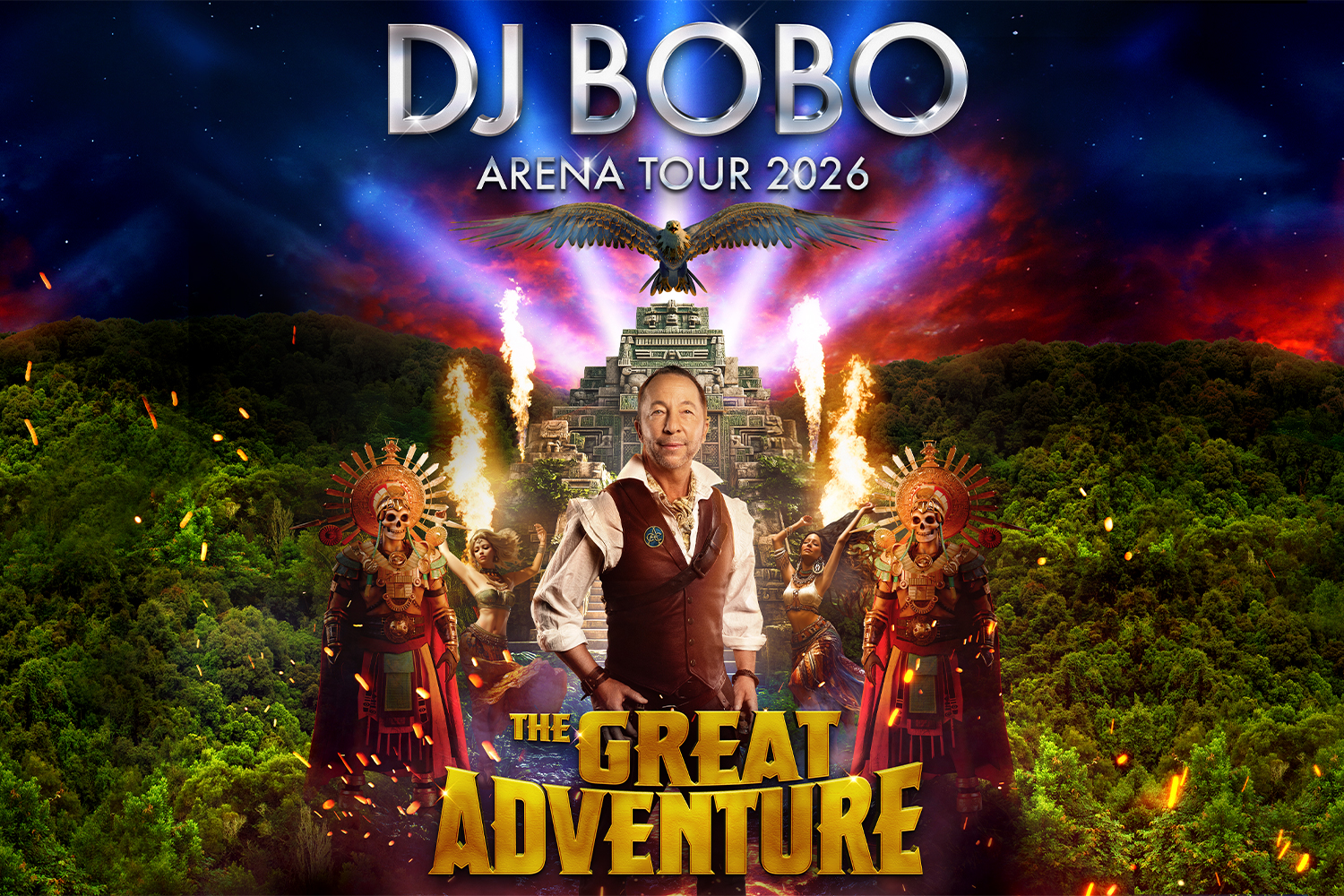 The Great Adventure, führt DJ BoBo am 22. Mai 2026 nach Trier in die SWT, Arena