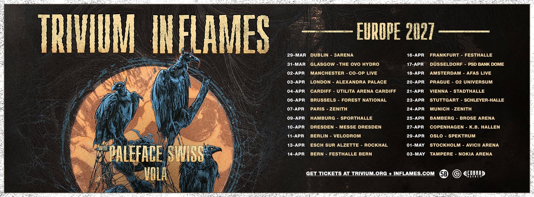In Flames und Trivium kündigen Co-Headline-Tour für April 2027 an