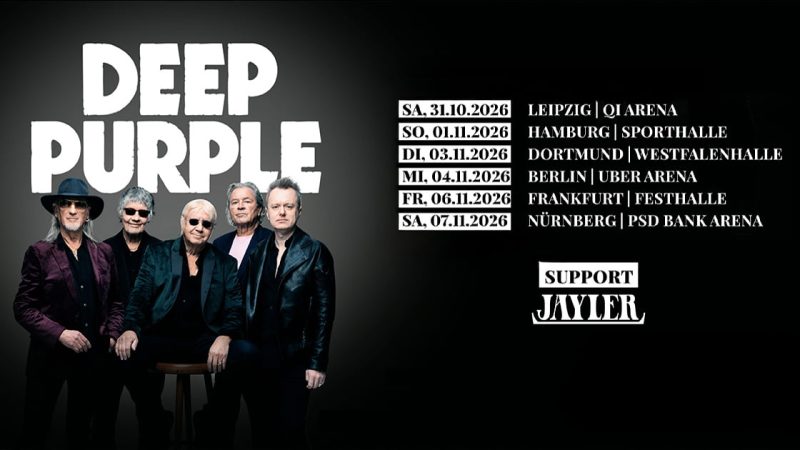 Deep Purple kommen im Rahmen ihrer SPLAT! World Tour am 06.11.2026 in die Festhalle, Frankfurt