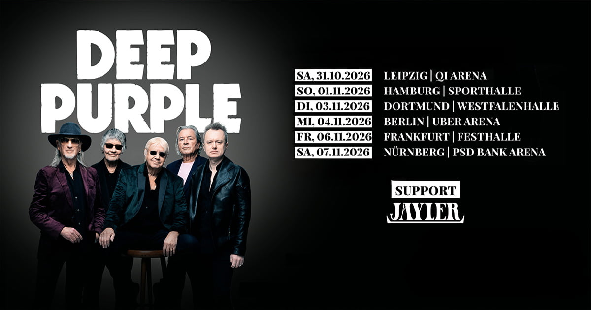 Deep Purple kommen im Rahmen ihrer SPLAT! World Tour am 06.11.2026 in die Festhalle, Frankfurt
